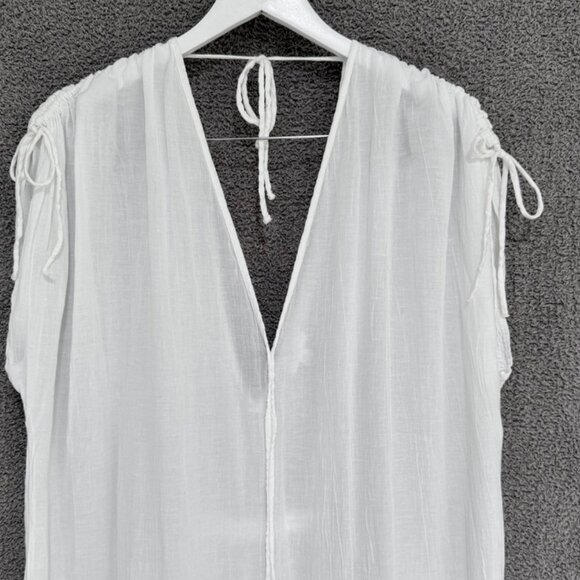 GAP Crinkle Cotton Modal Linen Maxi Cover-Up M/L - Picture 4 of 12